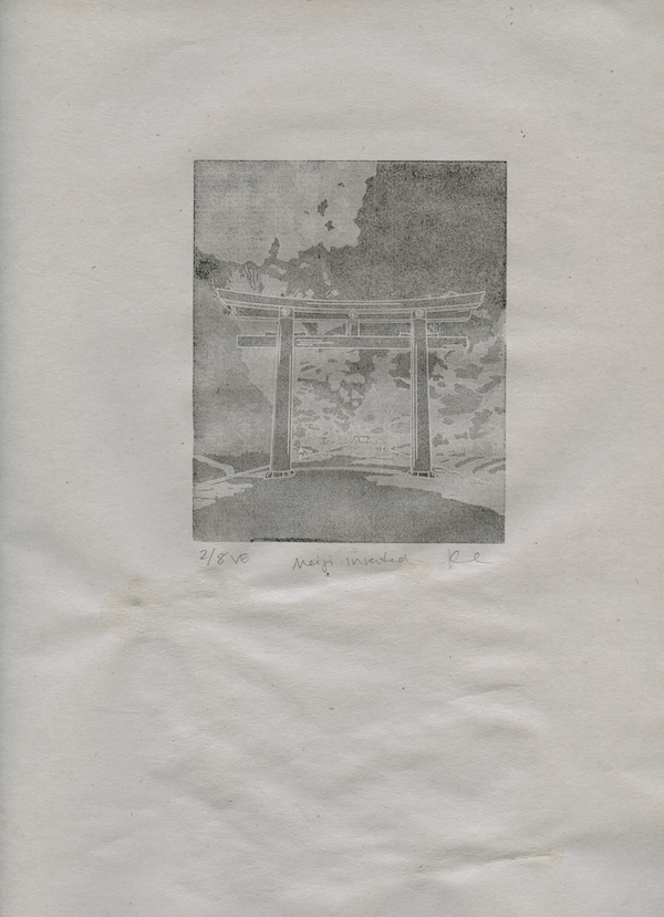 Inverted Meiji Art Print (Variable Edition Monoprint) — Katherine